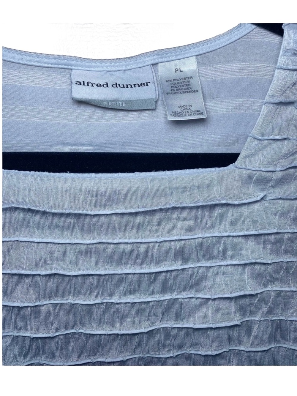 Alfred Dunner‎ Ombré Grey Ruffle Top PL - Picture 3 of 4